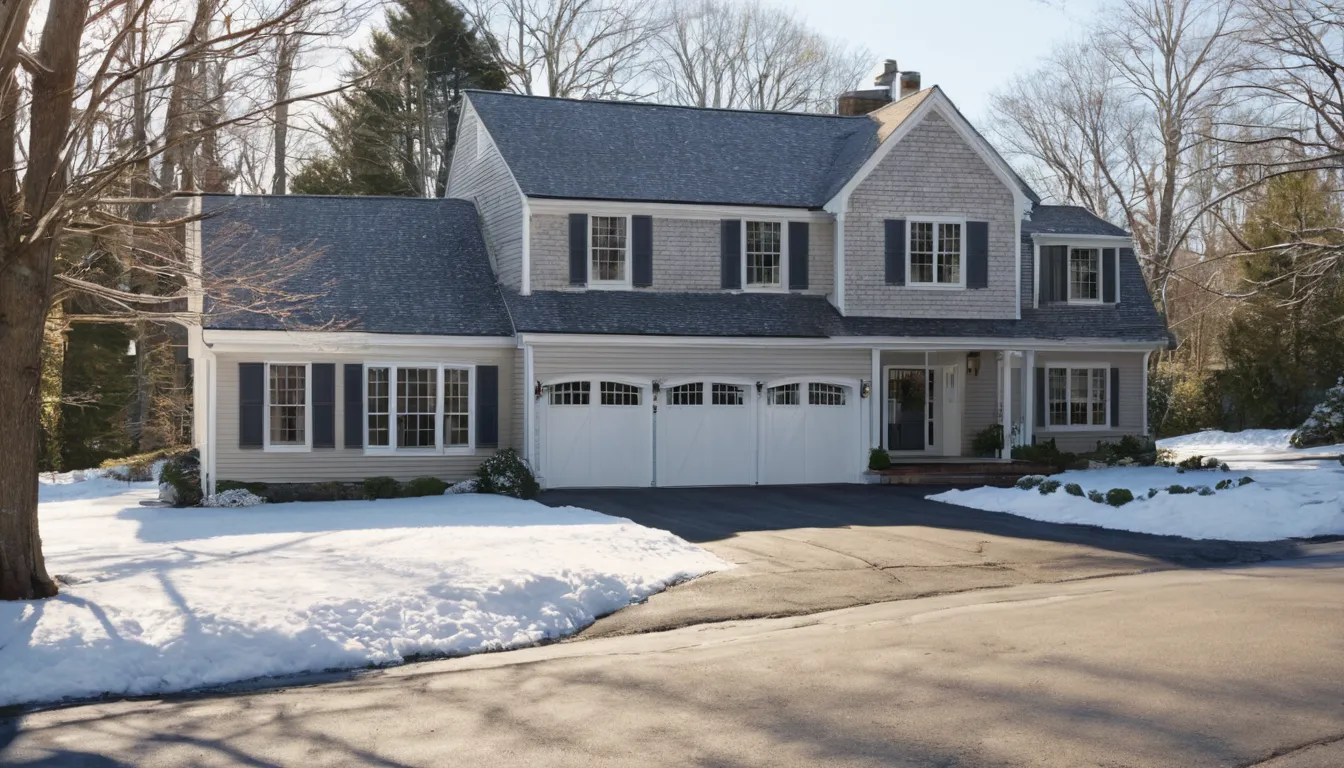 A tidy home with a new garage door in the Jersey City area